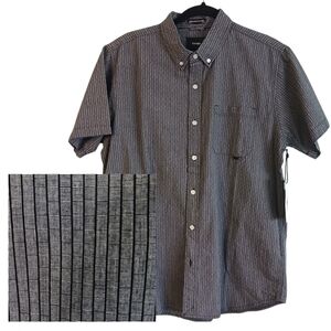 Size Medium Mens Dress Shirt Short Sleeve Reg Fit NWT Gray Business Casual